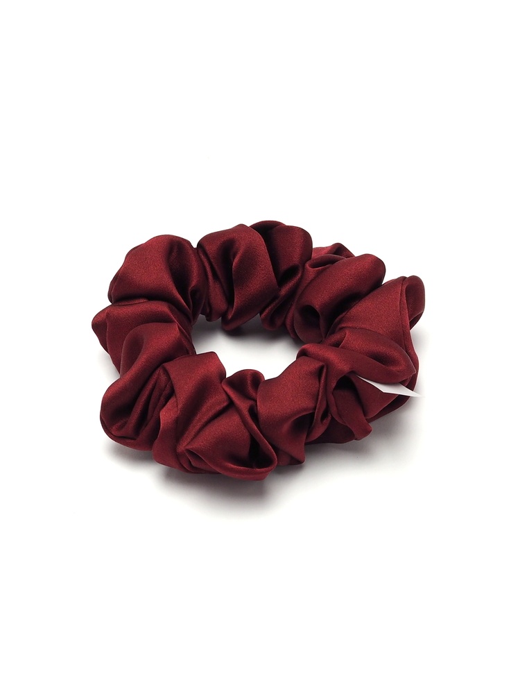 JGS-015 Jedwabna gumka do w�os�w scrunchie bordowa